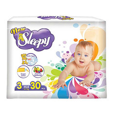 Детские подгузники Sleepy NEW SLEEPY ECO PACK BABY DIAPER NO.3 4-10 кг 30 шт