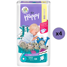Подгузники Bella Baby Happy Junior Extra 6, 16+ кг, 54 шт, 4 упаковки