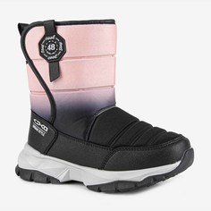 Дутики детские Kapika 1640д, черный-розовый, 33