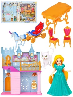 Рыжий кот Дворец принцессы, 23х29 см, свет, звук, фигурка, с мебелью 1807539