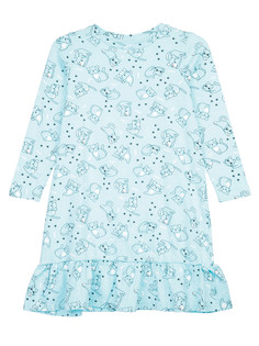 Сорочка ночная трикотажная для девочек PlayToday, голубой, 104