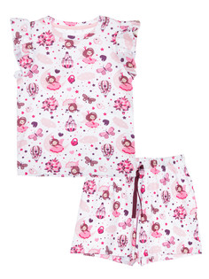 Пижама трикотажная для девочек PlayToday, цветной, 110