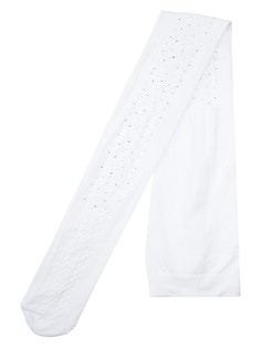 Колготки трикотажные эластичные для девочек PlayToday, белый, 140-152