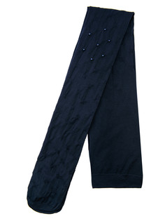 Колготки трикотажные эластичные для девочек PlayToday, тёмно-синий, 140-152