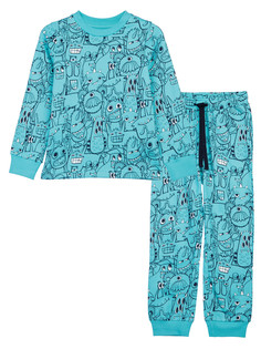 Пижама трикотажная для мальчиков PlayToday, голубой, 104