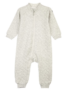 Комбинезон детский трикотажный для мальчиков PlayToday, серый меланж, 68