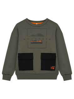 Толстовка трикотажная для мальчиков PlayToday, хаки, 164