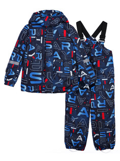 Комплект для мальчиков PlayToday: куртка, полукомбинезон, тёмно-синий, 122