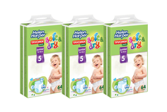 Детские трусики-подгузники HELEN HARPER Soft&Dry размер 5(Junior) 12-18 кг, 64шт, 3 уп.