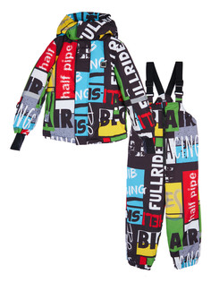 Комплект для мальчиков PlayToday: куртка, полукомбинезон, цветной, 122