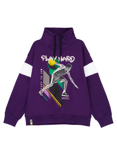 Толстовка трикотажная для мальчиков PlayToday, фиолетовый, 146