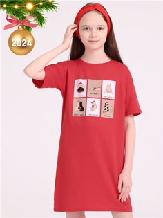 Платье детское Апрель 250дев001Д2У, красный91 Шесть котиков, 164