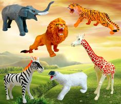 Игровой набор животных PLAYSMART Animal World, 6 фигурок