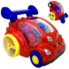 Машинка Klox Toys Space Car, с движущимися шестеренками, вращение 360