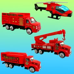 Набор металлических машинок Yako Toys, 3 машинки, вертолет