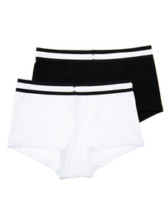 Трусы трикотажные для девочек PlayToday, 2 шт в комплекте, белый,черный, 134-140
