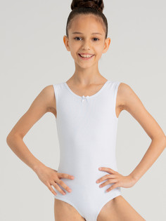 Боди трикотажное для девочек PlayToday, белый, 128