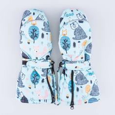 Варежки детские Котофей 07821134-40 цв.голубой р.13