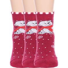 Носки детские LorenzLine 3-Л62, бордовые, 8-10