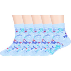 Носки детские LorenzLine 5-Л92, голубые, 12-14