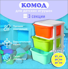 Комод детский КАМ03 3 секции No Brand