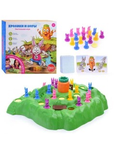 Настольная игра Oubaoloon Кролики и норы, 16 фишек, 48 карт (UT0026)