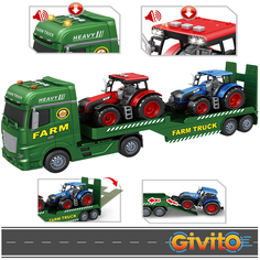 Игровой набор Givito G235-478 Транспортер для сельскохозяйственных тракторов