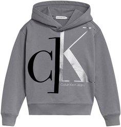 Худи детское Calvin Klein Mixed Monogram Relaxed Hoodie серый 110