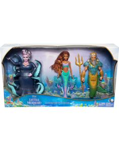 Набор кукол Disney Русалочка Ариэль Урсула, Царь Тритон и Ариэль