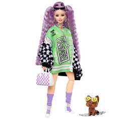 Кукла Mattel Barbie Экстра в гоночной куртке HHN10