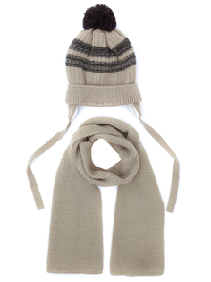 Комплект шапка и шарф-снуд для мальчика Me&We AB221-A707-105 Темно-серый-54