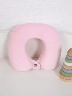Детская дорожная подушка Baby Nice Рогалик, розовый, P04692/RO