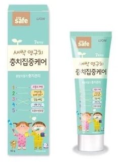 Детская зубная паста Lion Kids safe для ухода на этапе смены молочных зубов от 7 лет, 80гр