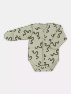 Боди с длинным рукавом Rant HUGS AND KISSES Pattern Green р.56 РАНТ