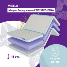 Матрас в кроватку MIELLA Twisted-Pena складной, беспружинный 160x70см