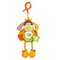 Подвесная игрушка Жирафики Пёсик Том (93592) оранжевый/коричневый/зеленый