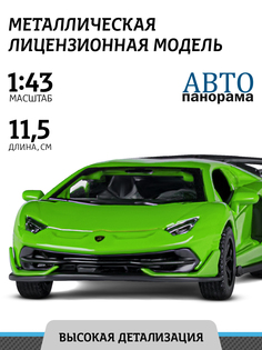 Машинка Автопанорама инерц. коллекционная М1:43 Lamborghini Aventador SVJ зелен. JB1251218