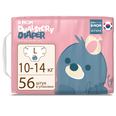 Подгузники K-mom dualstory размер l 10-14 кг 56 штук X-KX-0020