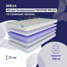 Матрас детский в кроватку Twisted-Relax со съемным чехлом, анатомический 60х140см Miella