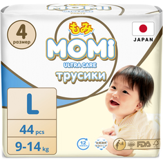 Подгузники - трусики MOMI Ultra Care одноразовые 9-14 кг L 44 шт.