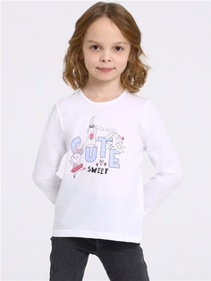 Лонгслив детский Апрель 1ДДЛД3568001, белый, 116