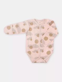 Боди с длинным рукавом Rant HUGS AND KISSES Pattern Pink р.62 РАНТ