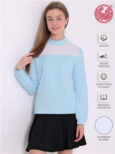 Водолазка детская Апрель 1ДДВД4309804, светло-голубой109+огурцы белый, 152