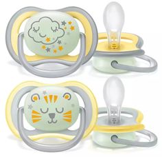 Пустышка Philips Avent ultra air night, с футляром SCF376/01, 18+ мес, 2шт