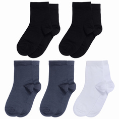 Носки детские LorenzLine 5-Л33, черный; серый; белый, 10-12