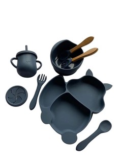 Набор для кормления Play Kid 259-белка-поильник-темно-синий