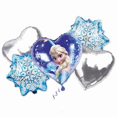 Disney Набор фольгированных шаров "Эльза", Холодное сердце, сердце