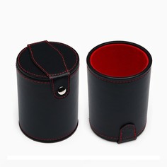 Кожаный стакан для игральных костей, 5 кубиков в комплекте, 7.9 х 10.2 см No Brand