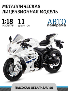 Мотоцикл металлический ТМ Автопанорама, свободный ход колес, М1:18, JB1251600