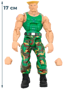 Фигурка StarFriend Гайл Стрит Файтер Street Fighter подвижная, сменные кисти, 17 см